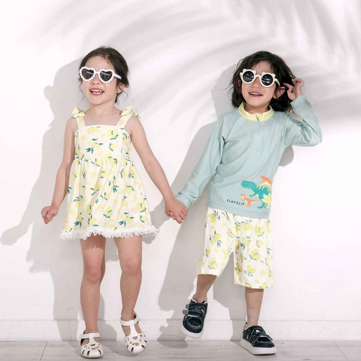 【お揃い】肩リボンフルーツ総柄ワンピース型スイムウェア(90~130cm) | SLAP SLIP | 詳細画像12 