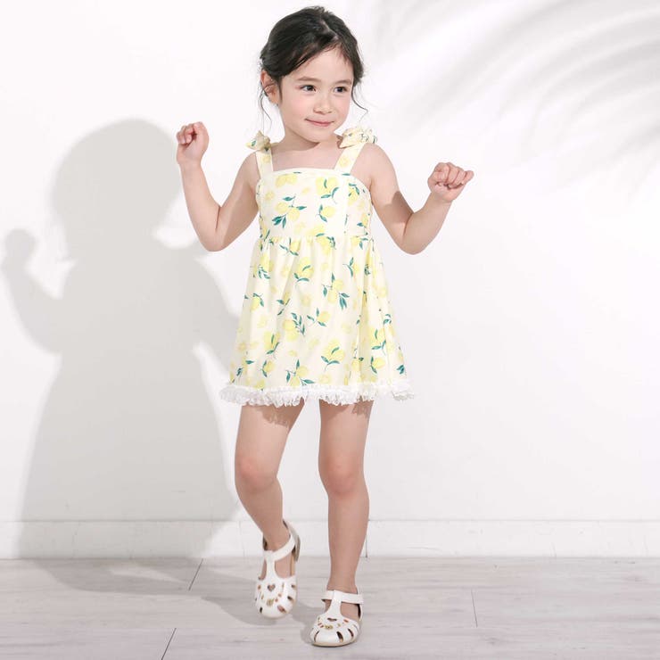 【お揃い】肩リボンフルーツ総柄ワンピース型スイムウェア(90~130cm) | SLAP SLIP | 詳細画像7 