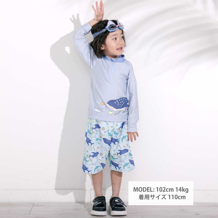 【お揃い】はたらくくるまうみのいきものフルーツ総柄パンツ型スイムウェア(90~1… | SLAP SLIP | 詳細画像2 