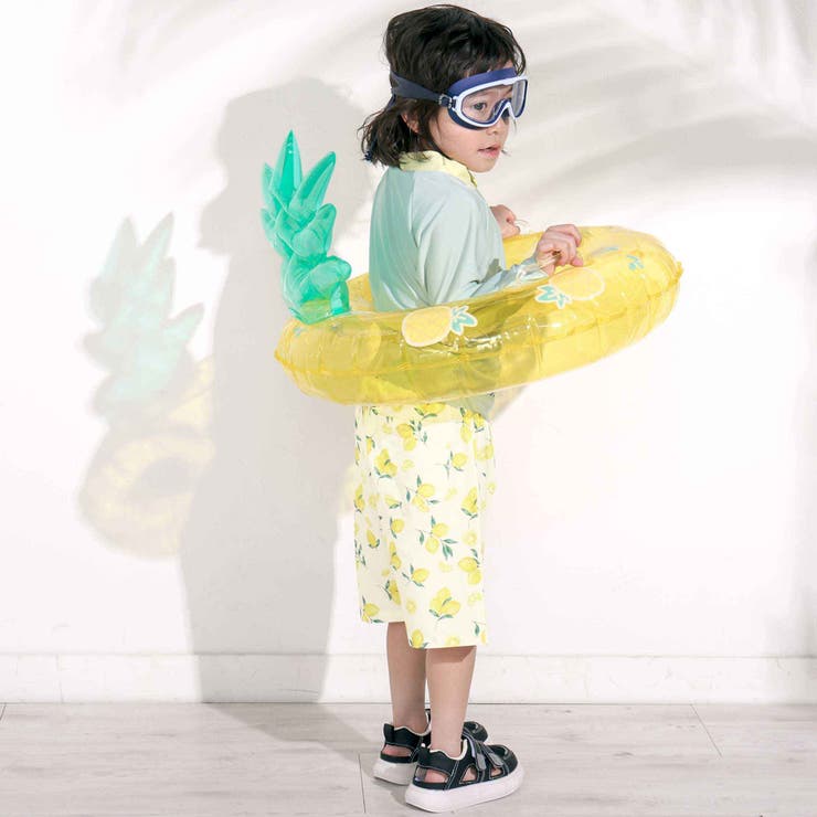 【お揃い】はたらくくるまうみのいきものフルーツ総柄パンツ型スイムウェア(90~1… | SLAP SLIP | 詳細画像23 