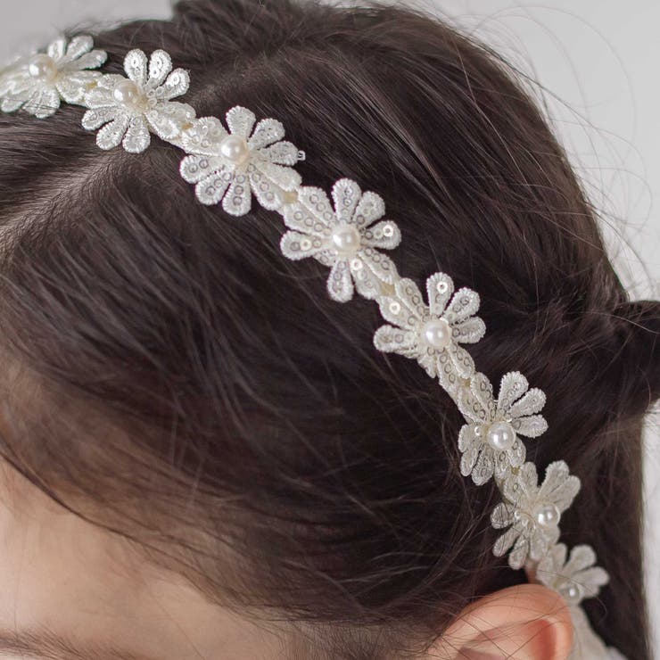 パールビーズお花レースカチューシャ | SLAP SLIP | 詳細画像3 