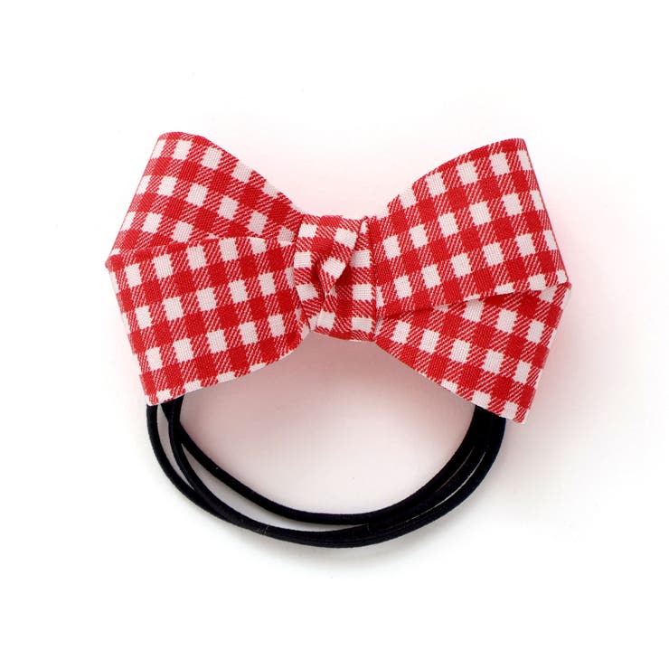 レッド系(ギンガムチェック) | いろいろリボンヘアゴム | SLAP SLIP