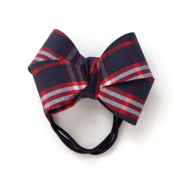 ネイビー系(チェック) | いろいろリボンヘアゴム | SLAP SLIP