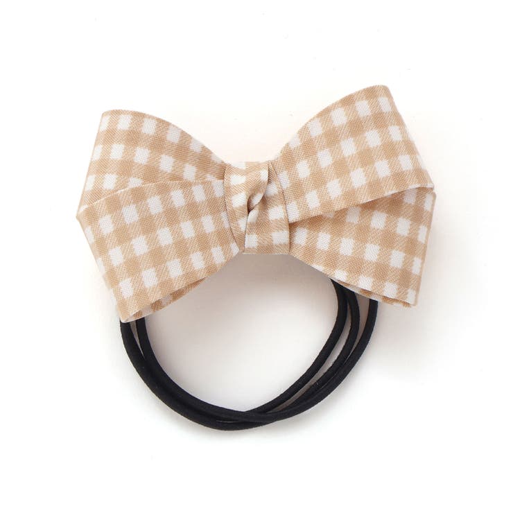 ベージュ系(ギンガムチェック) | いろいろリボンヘアゴム | SLAP SLIP