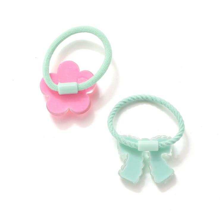 ぷっくりつるつるモチーフ花＆リボンヘアゴム2点セット | SLAP SLIP | 詳細画像13 