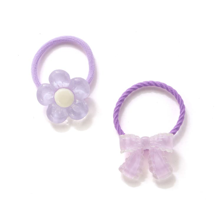 ぷっくりつるつるモチーフ花＆リボンヘアゴム2点セット | SLAP SLIP | 詳細画像18 