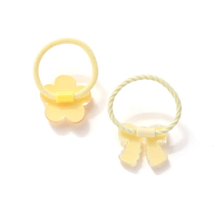 ぷっくりつるつるモチーフ花＆リボンヘアゴム2点セット | SLAP SLIP | 詳細画像8 