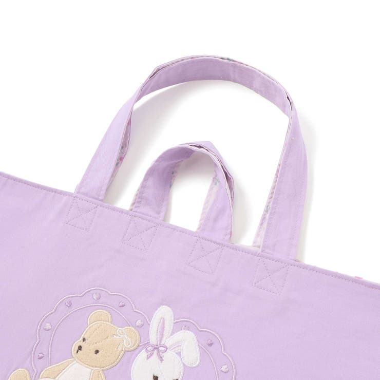 クマウサギアニマルキラキラシフォンフリル付きリバーシブルレッスンバッグ | SLAP SLIP | 詳細画像8 