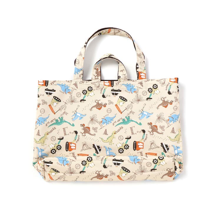 恐竜はたらくくるまパッチ刺しゅうリバーシブルレッスンバッグ | SLAP SLIP | 詳細画像14 