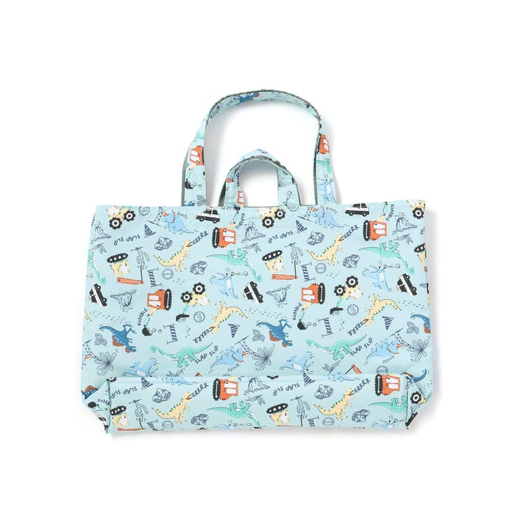 恐竜はたらくくるまパッチ刺しゅうリバーシブルレッスンバッグ | SLAP SLIP | 詳細画像9 