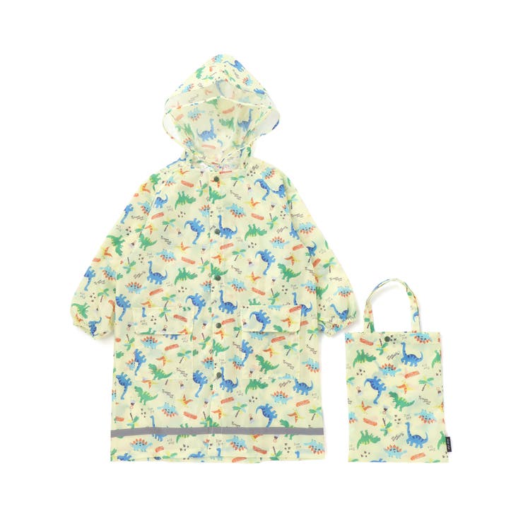 【お揃い】はたらくくるま花柄恐竜プリント総柄手提げ袋付きレインコート(95~13… | SLAP SLIP | 詳細画像13 