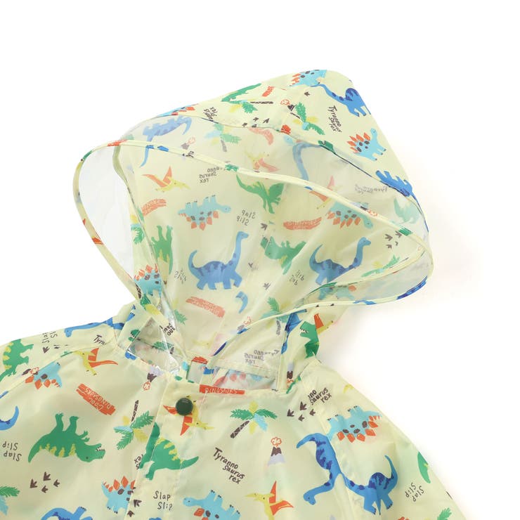 【お揃い】はたらくくるま花柄恐竜プリント総柄手提げ袋付きレインコート(95~13… | SLAP SLIP | 詳細画像15 