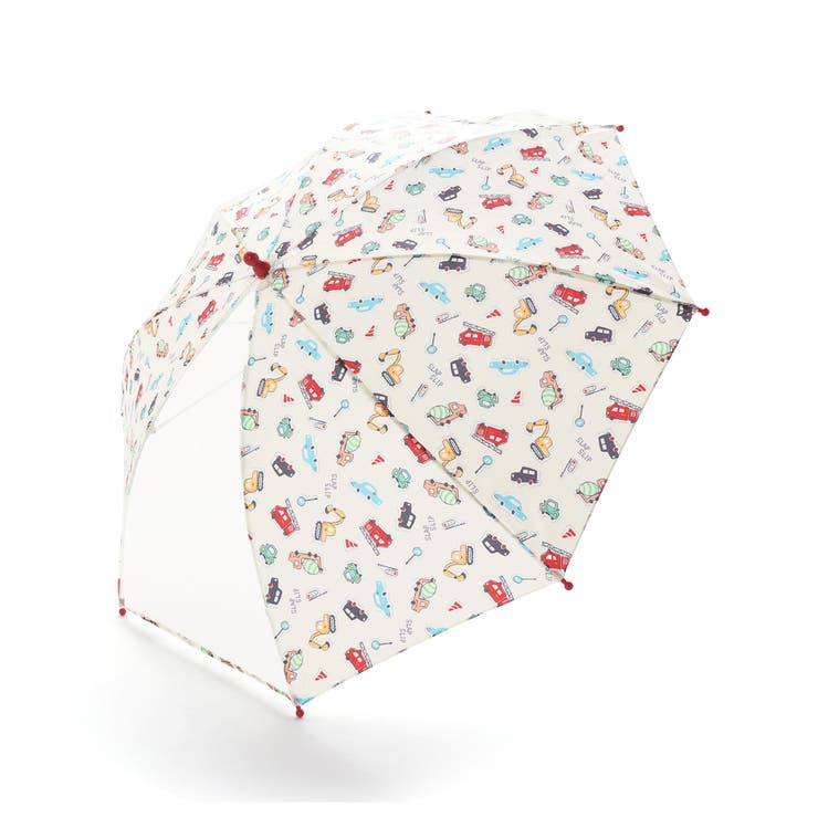 【お揃い】はたらくくるま花柄恐竜プリント総柄傘(45~50cm) | SLAP SLIP | 詳細画像1 