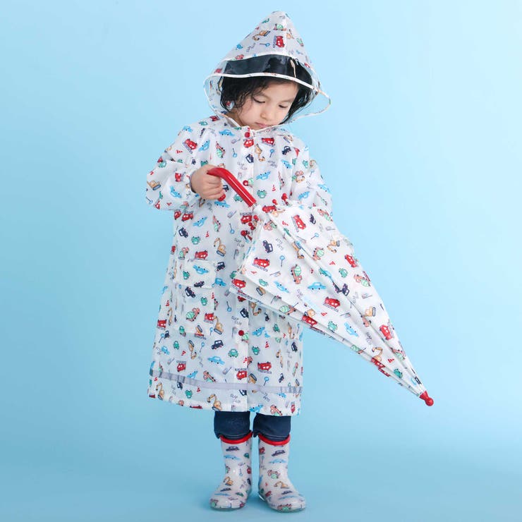 【お揃い】はたらくくるま花柄恐竜プリント総柄傘(45~50cm) | SLAP SLIP | 詳細画像2 