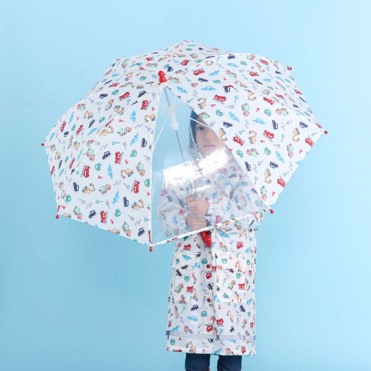 【お揃い】はたらくくるま花柄恐竜プリント総柄傘(45~50cm) | SLAP SLIP | 詳細画像4 