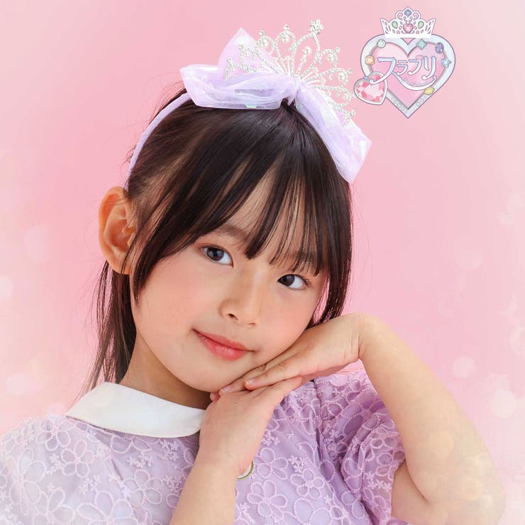 パープル | 【スラプリ】ティアラリボンカチューシャ | SLAP SLIP