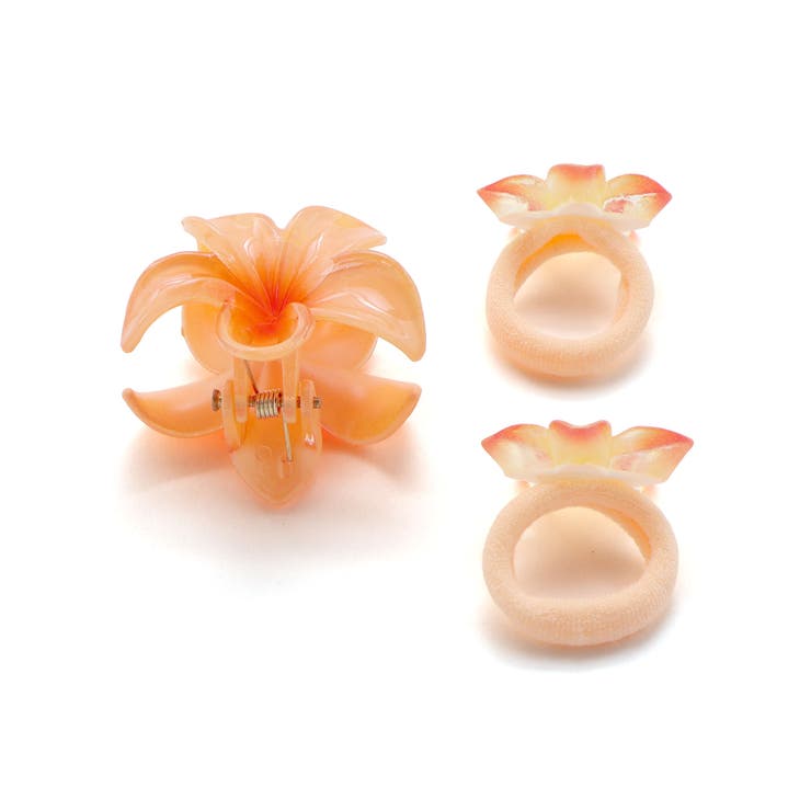 ハイビスカスヘアクリップ＋ヘアゴム3点セット | SLAP SLIP | 詳細画像12 