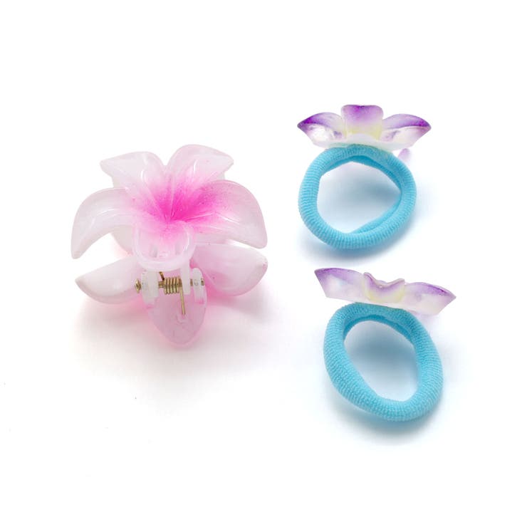 ハイビスカスヘアクリップ＋ヘアゴム3点セット | SLAP SLIP | 詳細画像2 