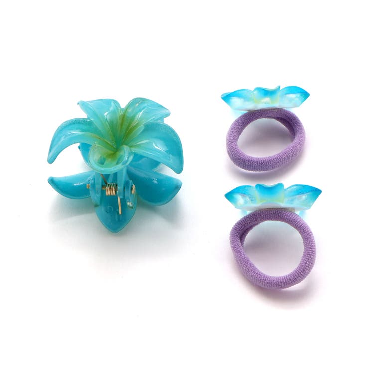 ハイビスカスヘアクリップ＋ヘアゴム3点セット | SLAP SLIP | 詳細画像9 