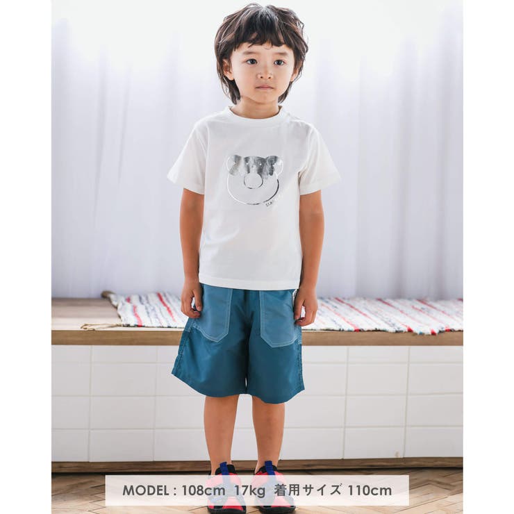 箔プリント アニマル ドーナツ 天竺 Tシャツ (80~130cm) | SLAP SLIP | 詳細画像2 