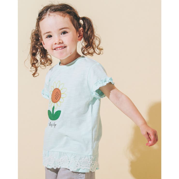 ひまわり sukalaリボンフラワープリント ブラトップ☆Tシャツ ひまわり様専用 sukalaリボンフラワープリント ブラトップ☆Tシャツ