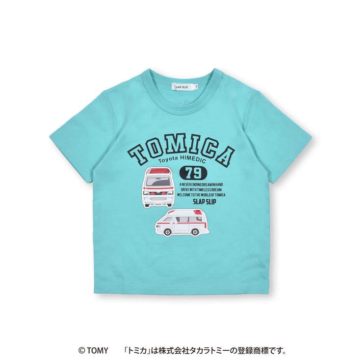 はたらくくるまワッペン風前面プリント半袖Tシャツ[品番：BEBK0002145