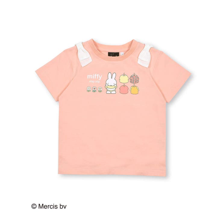 オレンジ | ミッフィーとおともだち前面プリント肩リボン付半袖Tシャツ  | SLAP SLIP