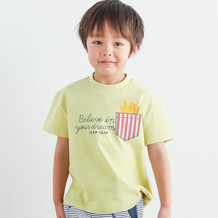 プリントフェイクポケットモチーフTシャツ(80~130cm)[品番