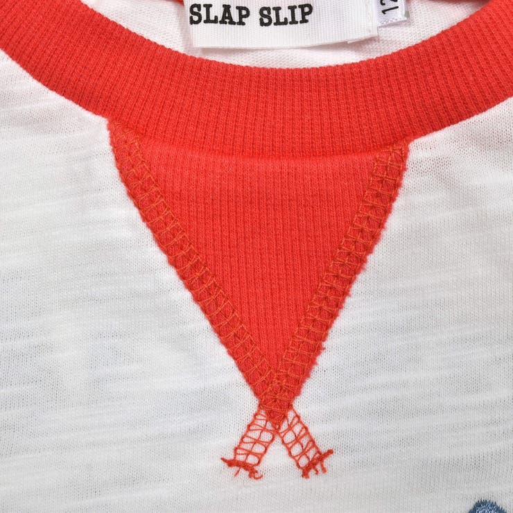 デニムポケット付きはたらくくるま刺しゅうラグランスリーブ半袖Tシャツ | SLAP SLIP | 詳細画像8 