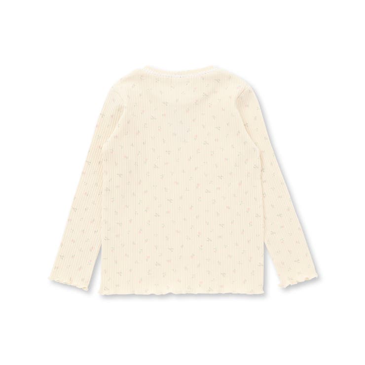 襟ぐりフリルキラッとラメ糸モチーフ刺しゅうトップス(80~130cm) | SLAP SLIP | 詳細画像12 