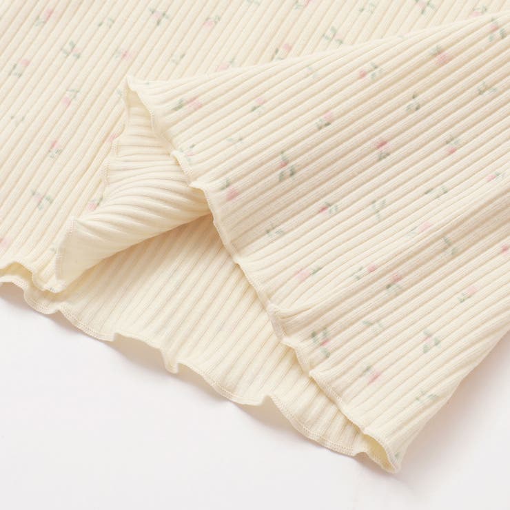 襟ぐりフリルキラッとラメ糸モチーフ刺しゅうトップス(80~130cm) | SLAP SLIP | 詳細画像16 