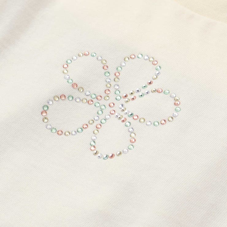 キラキララインストーンモチーフ切り替え7分袖Tシャツ(80~130cm) | SLAP SLIP | 詳細画像11 