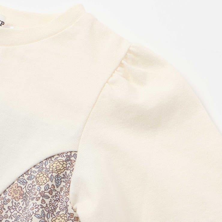 キラキララインストーンモチーフ切り替え7分袖Tシャツ(80~130cm) | SLAP SLIP | 詳細画像12 