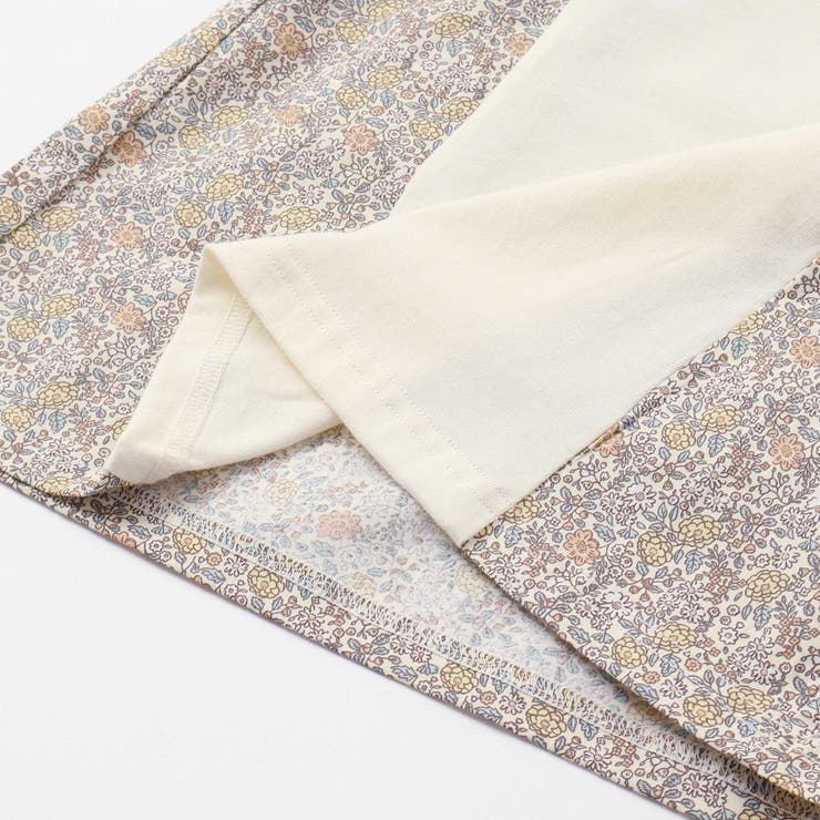 キラキララインストーンモチーフ切り替え7分袖Tシャツ(80~130cm) | SLAP SLIP | 詳細画像14 