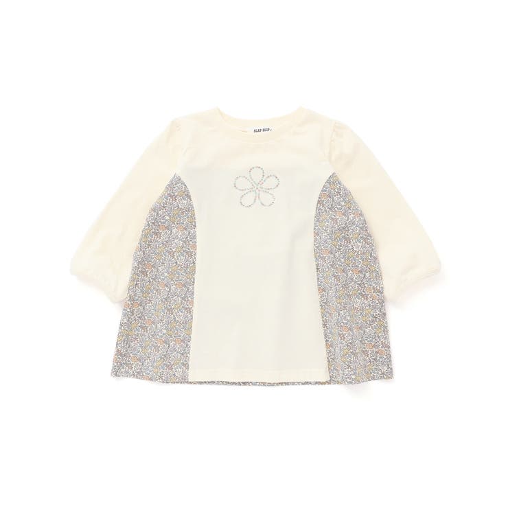 キラキララインストーンモチーフ切り替え7分袖Tシャツ(80~130cm) | SLAP SLIP | 詳細画像8 