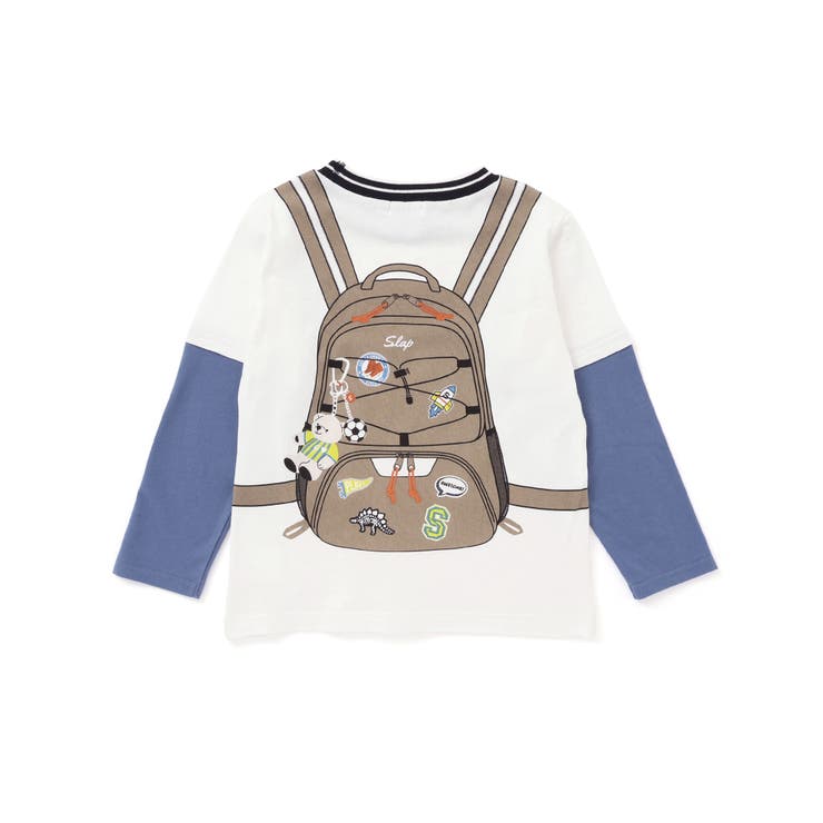 重ね着風リュックプリントTシャツ(80~130cm) | SLAP SLIP | 詳細画像7 