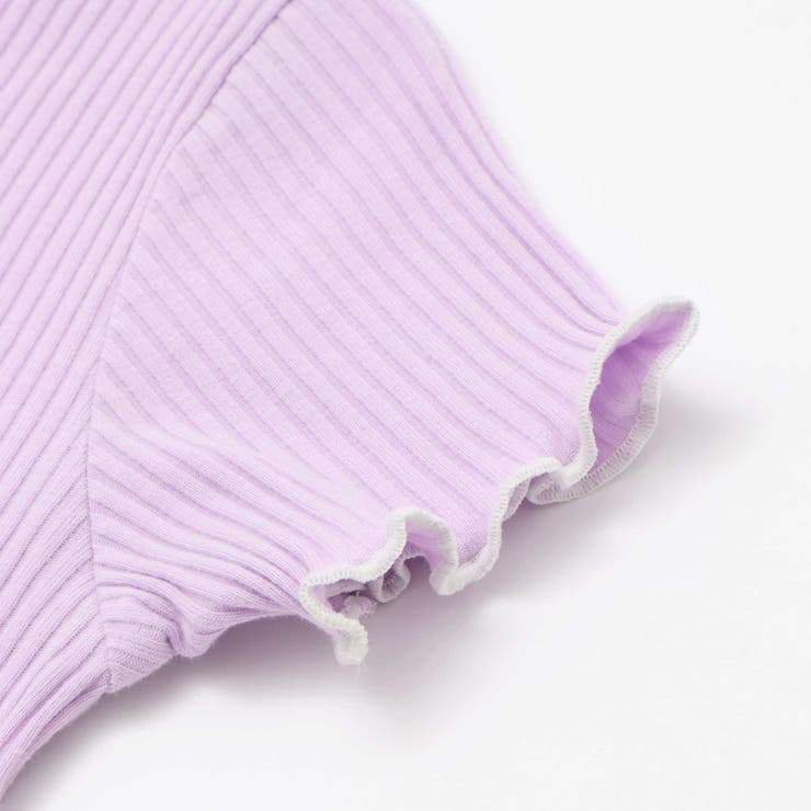 無地ボーダーワンポイント刺しゅう縁メロウTシャツ(80~130cm) | SLAP SLIP | 詳細画像10 