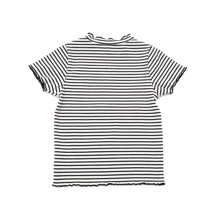 無地ボーダーワンポイント刺しゅう縁メロウTシャツ(80~130cm) | SLAP SLIP | 詳細画像14 