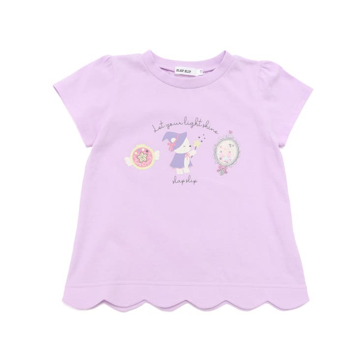 【お揃い】アニマルキラキラパッチ裾スカラップTシャツ(80~130cm) | SLAP SLIP | 詳細画像6 
