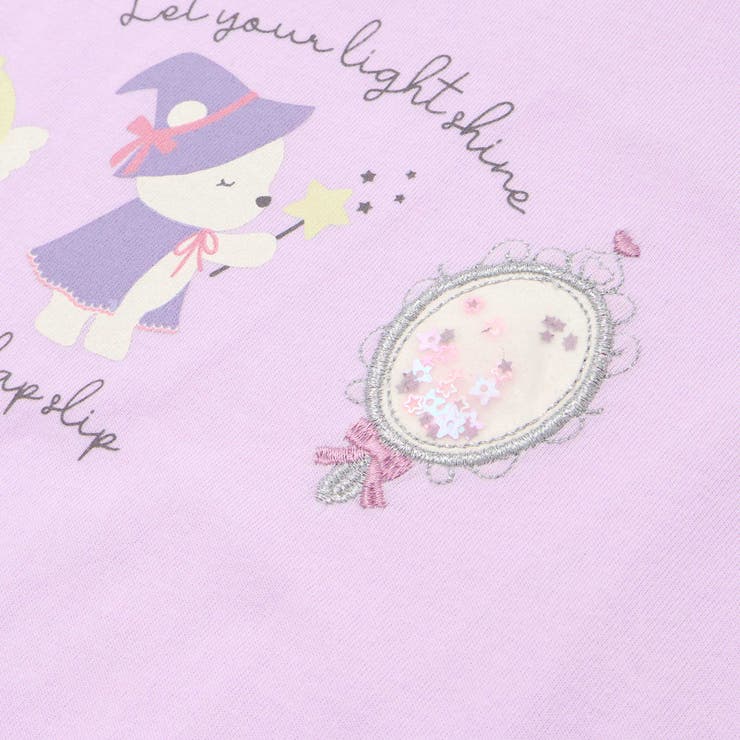 【お揃い】アニマルキラキラパッチ裾スカラップTシャツ(80~130cm) | SLAP SLIP | 詳細画像8 