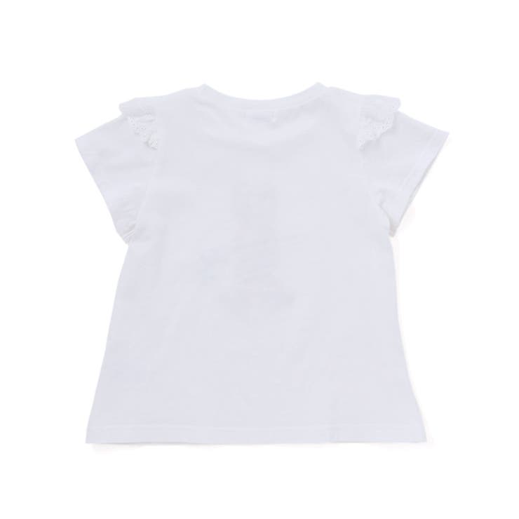 アニマルウサギフロント刺しゅうホットフィックスモチーフ肩レース半袖Tシャツ | SLAP SLIP | 詳細画像11 