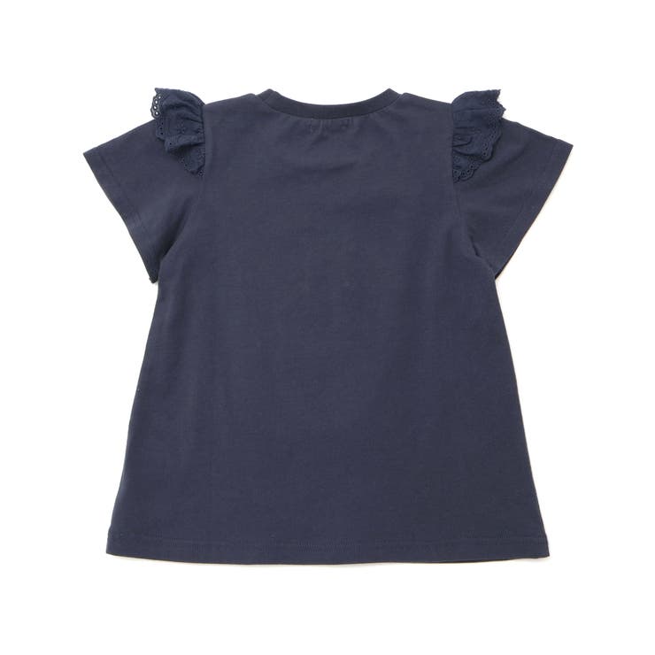 アニマルウサギフロント刺しゅうホットフィックスモチーフ肩レース半袖Tシャツ | SLAP SLIP | 詳細画像21 