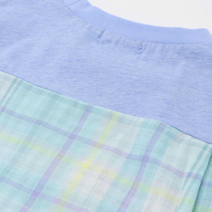 【お揃い】ダブルガーゼ切り替えロゴパッチ刺しゅう半袖Tシャツ(80~130cm) | SLAP SLIP | 詳細画像18 