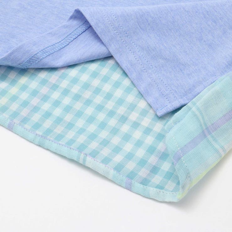 【お揃い】ダブルガーゼ切り替えロゴパッチ刺しゅう半袖Tシャツ(80~130cm) | SLAP SLIP | 詳細画像19 