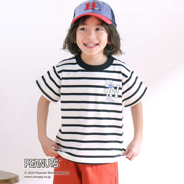 ブラック系(ボーダー) | 【PEANUTS×SLAP SLIP】ピーナッツの仲間たちバックプリントTシャツ… | SLAP SLIP
