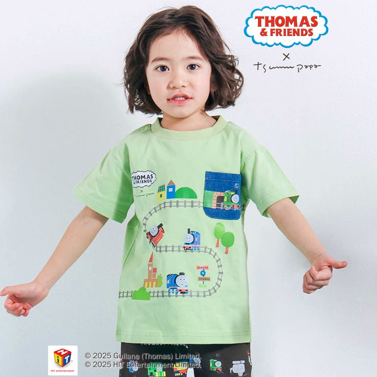【きかんしゃトーマス×つむぱぱ×SLAPSLIP】胸ポケット付きみんななかよしゴ… | SLAP SLIP | 詳細画像1 
