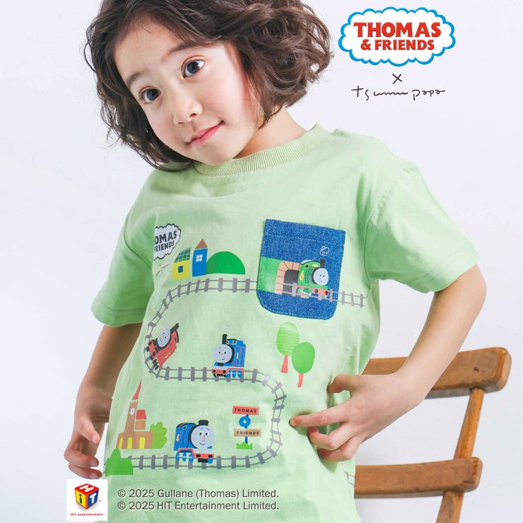 【きかんしゃトーマス×つむぱぱ×SLAPSLIP】胸ポケット付きみんななかよしゴ… | SLAP SLIP | 詳細画像4 