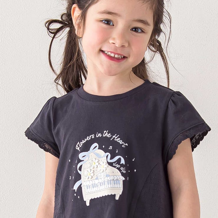 ピアノアイスサイド切り替えAラインTシャツ(80~130cm) | SLAP SLIP | 詳細画像3 