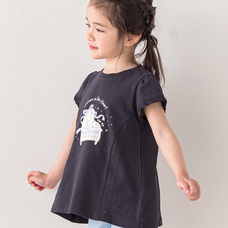 ピアノアイスサイド切り替えAラインTシャツ(80~130cm) | SLAP SLIP | 詳細画像4 