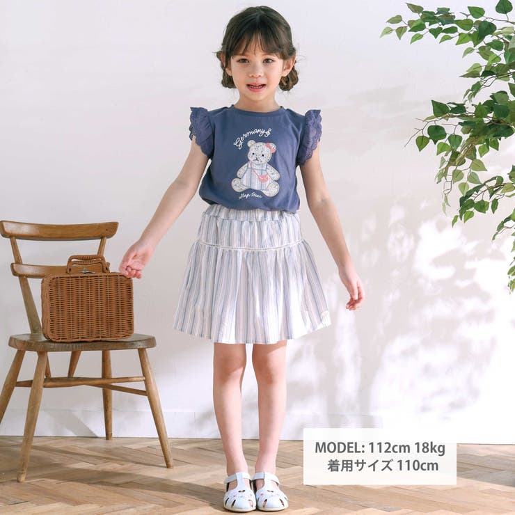 スイーツショップクマドレスヨーロッパモチーフ刺しゅうTシャツ(80~130cm) | SLAP SLIP | 詳細画像2 